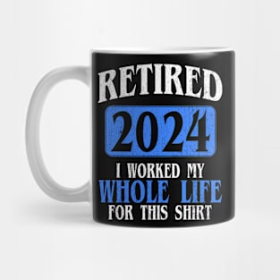 Retired 2024 Retirement Men Women Humor Mug